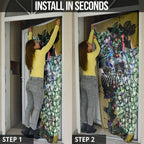 Personalized Collingwood Football Magpies Door Cover Tropical Hibiscus Flowers - Pacific Fusion Style