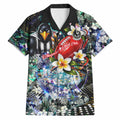 Personalized Collingwood Football Magpies Hawaiian Shirt Tropical Hibiscus Flowers - Pacific Fusion Style