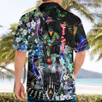 Personalized Collingwood Football Magpies Hawaiian Shirt Tropical Hibiscus Flowers - Pacific Fusion Style