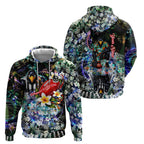 Personalized Collingwood Football Magpies Hoodie Tropical Hibiscus Flowers - Pacific Fusion Style
