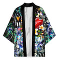 Personalized Collingwood Football Magpies Kimono Tropical Hibiscus Flowers - Pacific Fusion Style