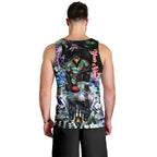 Personalized Collingwood Football Magpies Men Tank Top Tropical Hibiscus Flowers - Pacific Fusion Style