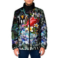 Personalized Collingwood Football Magpies Padded Jacket Tropical Hibiscus Flowers - Pacific Fusion Style