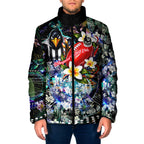 Personalized Collingwood Football Magpies Padded Jacket Tropical Hibiscus Flowers - Pacific Fusion Style