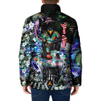 Personalized Collingwood Football Magpies Padded Jacket Tropical Hibiscus Flowers - Pacific Fusion Style