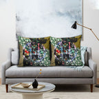 Personalized Collingwood Football Magpies Pillow Cover Tropical Hibiscus Flowers - Pacific Fusion Style