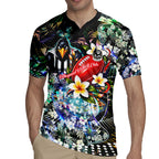 Personalized Collingwood Football Magpies Rugby Jersey Tropical Hibiscus Flowers - Pacific Fusion Style