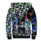 Personalized Collingwood Football Magpies Sherpa Hoodie Tropical Hibiscus Flowers - Pacific Fusion Style