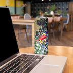 Personalized Collingwood Football Magpies Skinny Tumbler Tropical Hibiscus Flowers - Pacific Fusion Style
