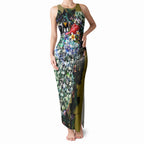 Personalized Collingwood Football Magpies Tank Maxi Dress Tropical Hibiscus Flowers - Pacific Fusion Style