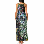 Personalized Collingwood Football Magpies Tank Maxi Dress Tropical Hibiscus Flowers - Pacific Fusion Style