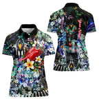 Personalized Collingwood Football Magpies Women Polo Shirt Tropical Hibiscus Flowers - Pacific Fusion Style