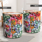Personalized Greater Western Sydney Giants Laundry Basket Tropical Hibiscus Flowers - Pacific Fusion Style
