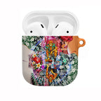 Personalized Greater Western Sydney Giants AirPods Case Tropical Hibiscus Flowers - Pacific Fusion Style