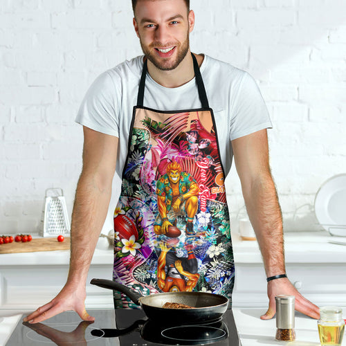 Personalized Greater Western Sydney Giants Apron Tropical Hibiscus Flowers - Pacific Fusion Style