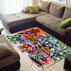 Personalized Greater Western Sydney Giants Area Rug Tropical Hibiscus Flowers - Pacific Fusion Style