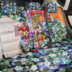 Personalized Greater Western Sydney Giants Back Car Seat Cover Tropical Hibiscus Flowers - Pacific Fusion Style