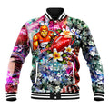 Personalized Greater Western Sydney Giants Baseball Jacket Tropical Hibiscus Flowers - Pacific Fusion Style