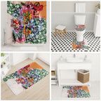 Personalized Greater Western Sydney Giants Bathroom Set Tropical Hibiscus Flowers - Pacific Fusion Style