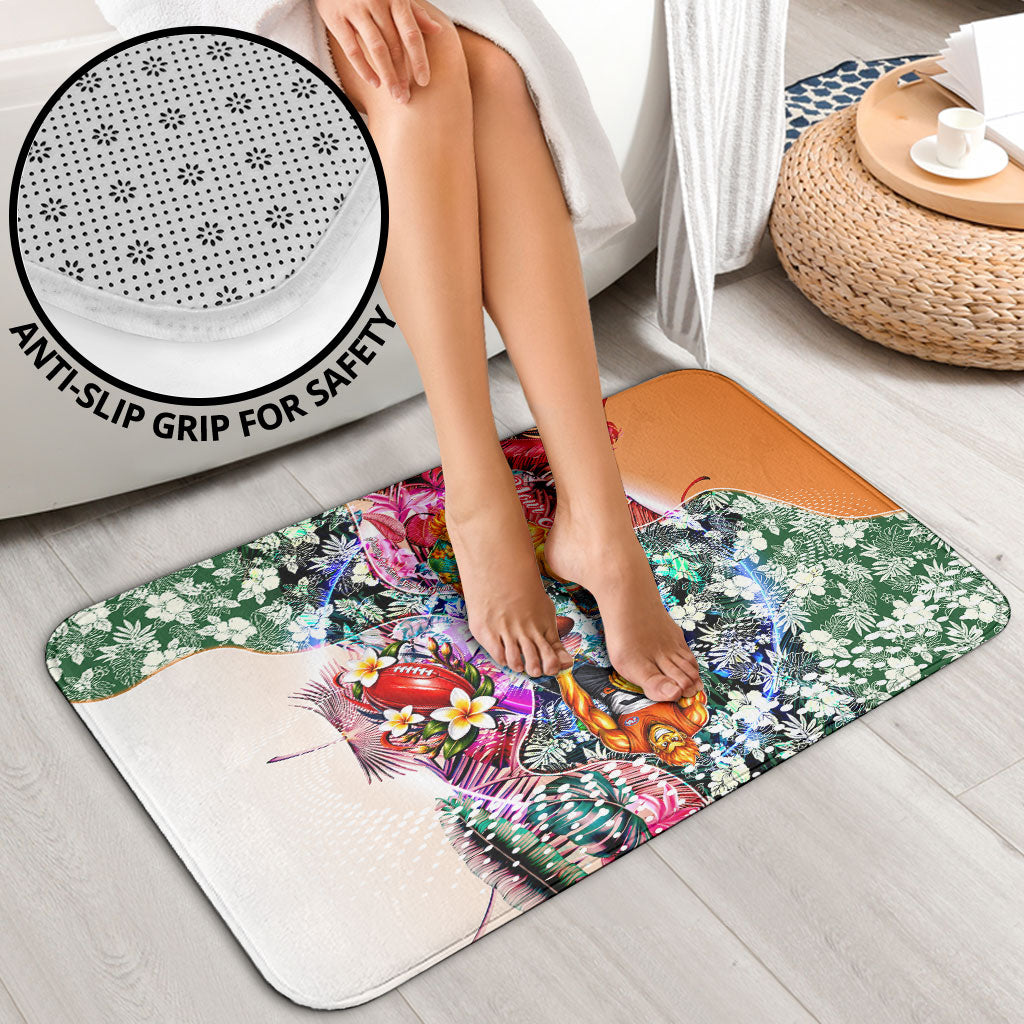 Personalized Greater Western Sydney Giants Bathroom Set Tropical Hibiscus Flowers - Pacific Fusion Style