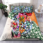 Personalized Greater Western Sydney Giants Bedding Set Tropical Hibiscus Flowers - Pacific Fusion Style