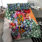 Personalized Greater Western Sydney Giants Bedding Set Tropical Hibiscus Flowers - Pacific Fusion Style