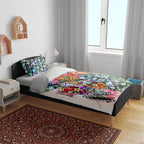 Personalized Greater Western Sydney Giants Bedding Set Tropical Hibiscus Flowers - Pacific Fusion Style