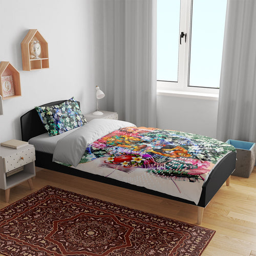 Personalized Greater Western Sydney Giants Bedding Set Tropical Hibiscus Flowers - Pacific Fusion Style