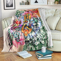 Personalized Greater Western Sydney Giants Blanket Tropical Hibiscus Flowers - Pacific Fusion Style
