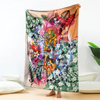 Personalized Greater Western Sydney Giants Blanket Tropical Hibiscus Flowers - Pacific Fusion Style