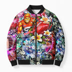 Personalized Greater Western Sydney Giants Bomber Puffer Jacket Tropical Hibiscus Flowers - Pacific Fusion Style