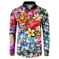Personalized Greater Western Sydney Giants Button Sweatshirt Tropical Hibiscus Flowers - Pacific Fusion Style