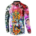 Personalized Greater Western Sydney Giants Button Sweatshirt Tropical Hibiscus Flowers - Pacific Fusion Style
