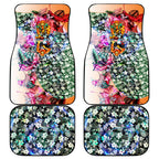 Personalized Greater Western Sydney Giants Car Mats Tropical Hibiscus Flowers - Pacific Fusion Style