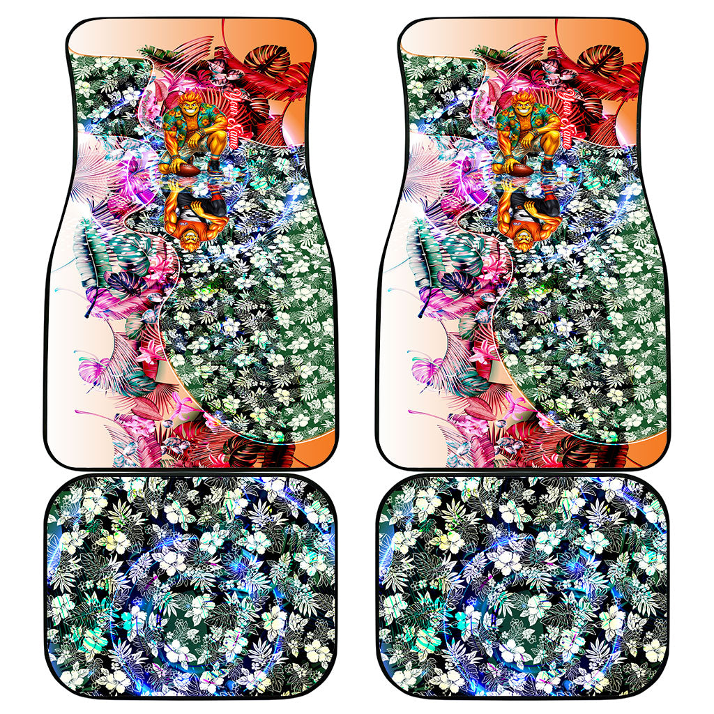 Personalized Greater Western Sydney Giants Car Mats Tropical Hibiscus Flowers - Pacific Fusion Style