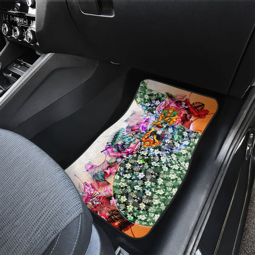 Personalized Greater Western Sydney Giants Car Mats Tropical Hibiscus Flowers - Pacific Fusion Style