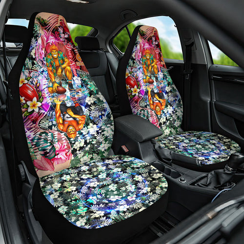 Personalized Greater Western Sydney Giants Car Seat Cover Tropical Hibiscus Flowers - Pacific Fusion Style