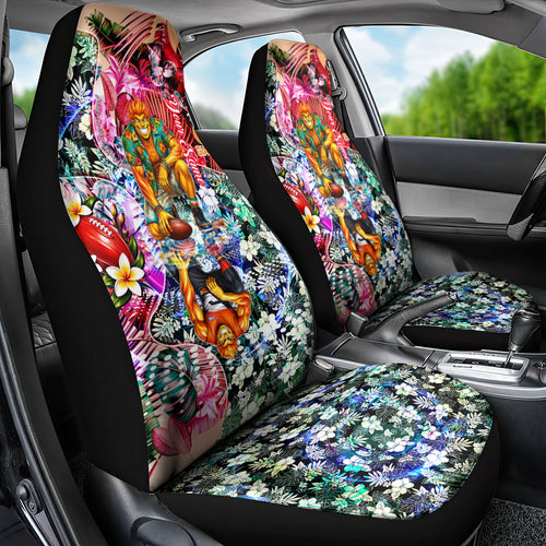 Personalized Greater Western Sydney Giants Car Seat Cover Tropical Hibiscus Flowers - Pacific Fusion Style