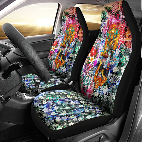Personalized Greater Western Sydney Giants Car Seat Cover Tropical Hibiscus Flowers - Pacific Fusion Style