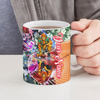 Personalized Greater Western Sydney Giants Ceramic Mug Tropical Hibiscus Flowers - Pacific Fusion Style