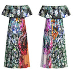 Personalized Greater Western Sydney Giants Couples Matching Off Shoulder Maxi Dress and Hawaiian Shirt Tropical Hibiscus Flowers - Pacific Fusion Style
