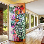 Personalized Greater Western Sydney Giants Door Cover Tropical Hibiscus Flowers - Pacific Fusion Style
