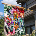 Personalized Greater Western Sydney Giants Garden Flag Tropical Hibiscus Flowers - Pacific Fusion Style
