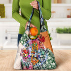Personalized Greater Western Sydney Giants Grocery Bag Tropical Hibiscus Flowers - Pacific Fusion Style