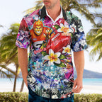 Personalized Greater Western Sydney Giants Hawaiian Shirt Tropical Hibiscus Flowers - Pacific Fusion Style