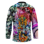 Personalized Greater Western Sydney Giants Hockey Jersey Tropical Hibiscus Flowers - Pacific Fusion Style