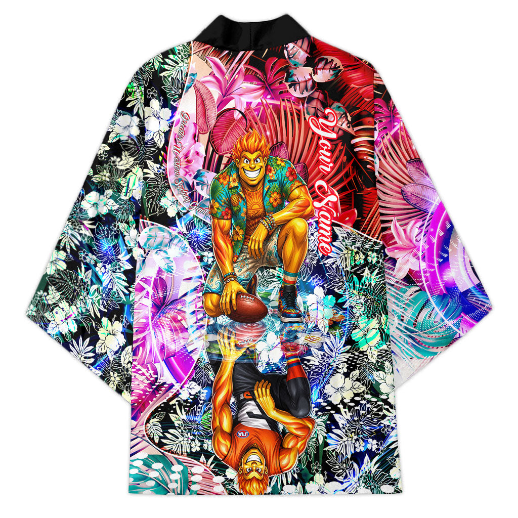 Personalized Greater Western Sydney Giants Kimono Tropical Hibiscus Flowers - Pacific Fusion Style