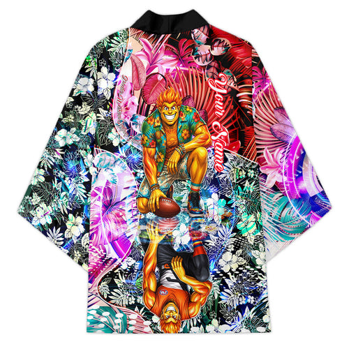 Personalized Greater Western Sydney Giants Kimono Tropical Hibiscus Flowers - Pacific Fusion Style