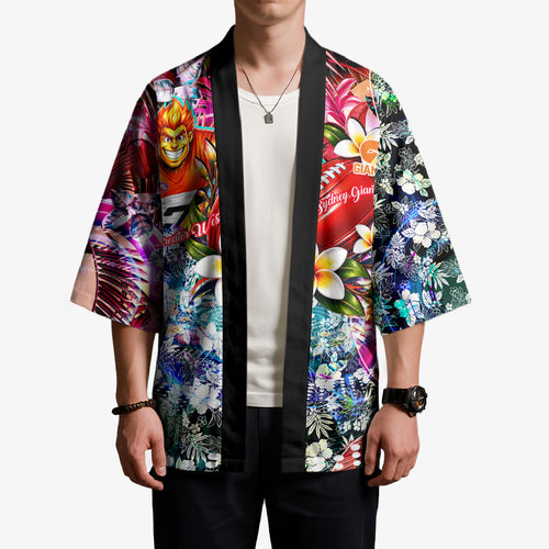 Personalized Greater Western Sydney Giants Kimono Tropical Hibiscus Flowers - Pacific Fusion Style