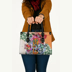 Personalized Greater Western Sydney Giants Leather Bag Tropical Hibiscus Flowers - Pacific Fusion Style